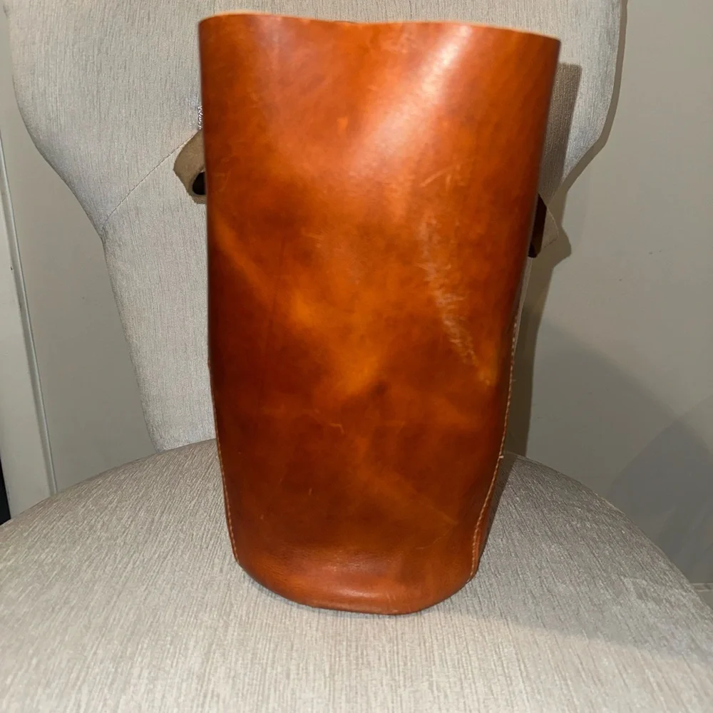 🐑🐑 Lamb Leather Goods English Tan Derby large Shopper 🐑🐑 - Picture 3 of 9